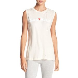 Wildfox | Sweet Talker Distressed Tank